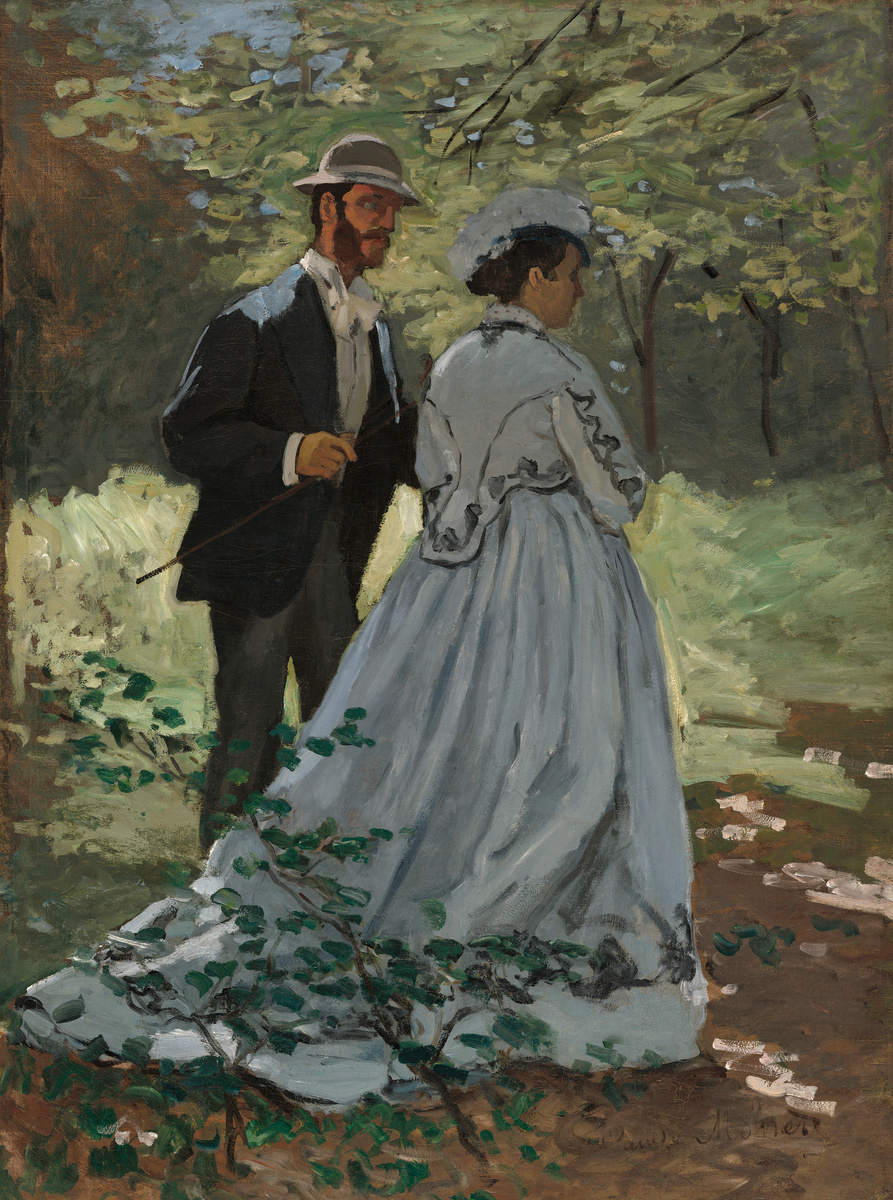 Bazille and Camille (Study for "
Luncheon on the Grass") by Claude Monet, 1865. Courtesy of National Gallery of Art, Washington.